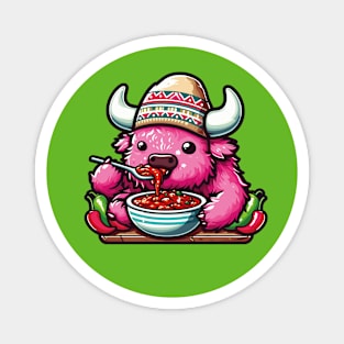 funny bison chili lover Magnet